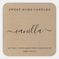 Translucent Clear Personalized Candle Labels