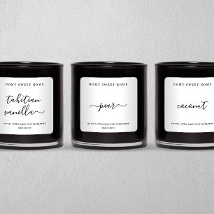 Personalized Candle Label Square Sticker