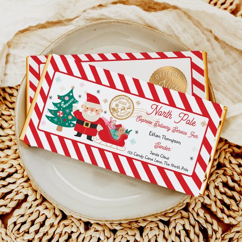Personalized Candy Bar From Santa Claus Nice List