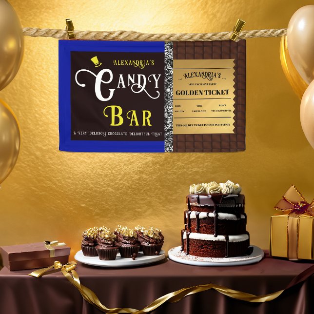 Personalized Candy Bar Golden Ticket Banner (Creator Uploaded)
