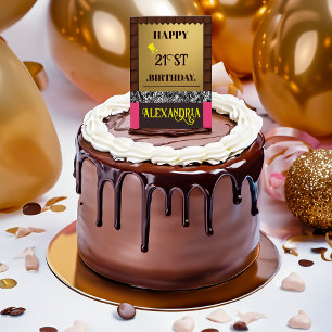  Personalized Candy Bar Golden Ticket Cake Topper