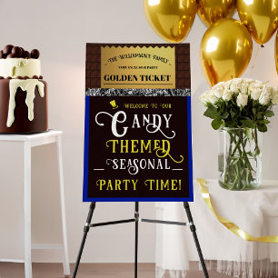 Personalized Candy Bar Golden Ticket Party Foam Board
