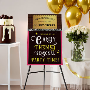 Personalized Candy Bar Golden Ticket Party Foam Board