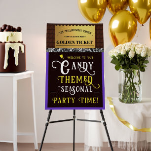 Personalized Candy Bar Golden Ticket Party Foam Board