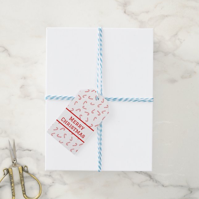 Personalized Candy Can Christmas Gift Tag (With Twine)