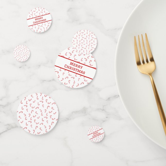 Personalized Candy Cane Christmas Confetti (Group)