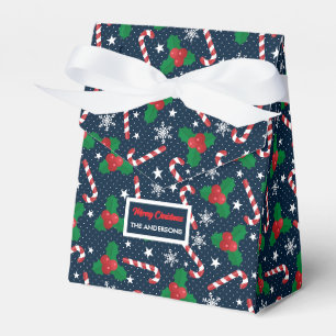 Personalized Candy Cane & Holly Berry Gift Boxes