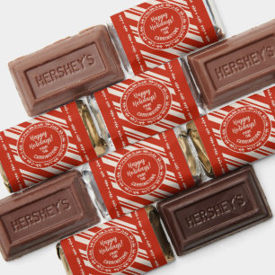 Personalized Candy Cane Stripe Hershey's Miniatures