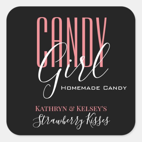 Personalized Candy Girl FoodDrink Label