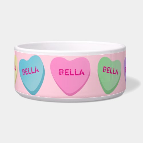 Personalized Candy Heart Bowl