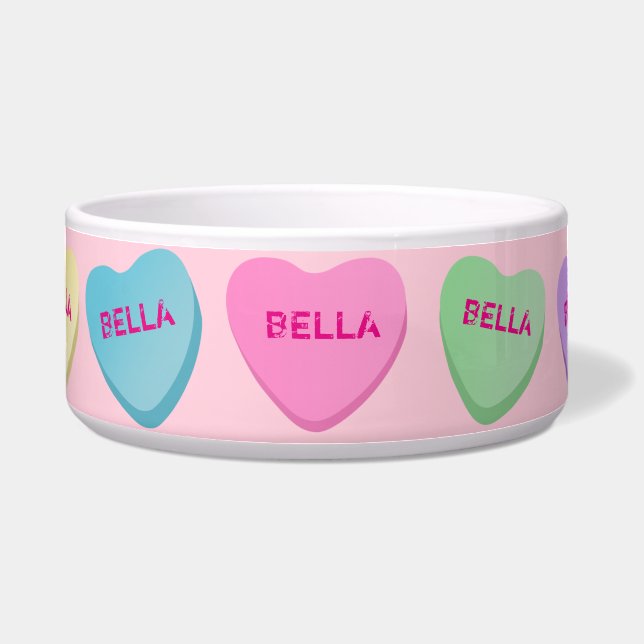 Personalized Candy Heart Bowl (Front)