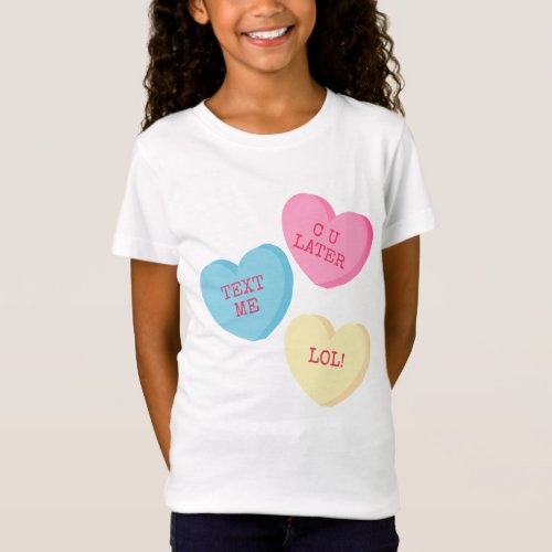 Personalized Candy Heart Valentines Day Shirt