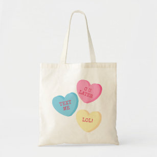 Personalized Candy Hearts Tote