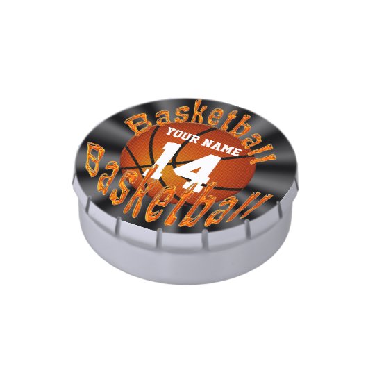 Personalized Candy Tins Basketball Team Gift Ideas (Side)