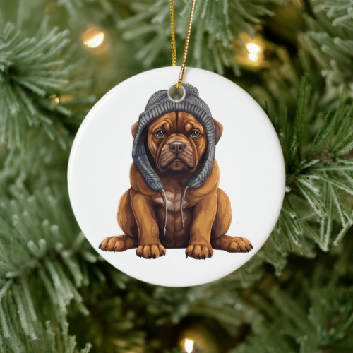 Personalized Cane Corso Dog Art Ceramic Ornament