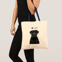 Personalized Cane Corso Portrait Custom Tote Bags