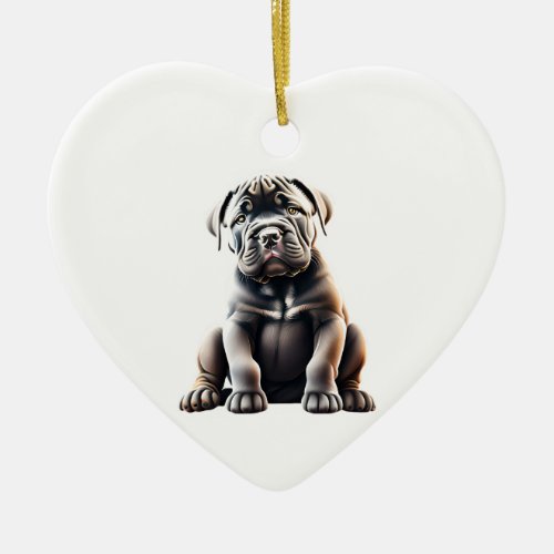 Personalized Cane Corso Puppy Ceramic Ornament
