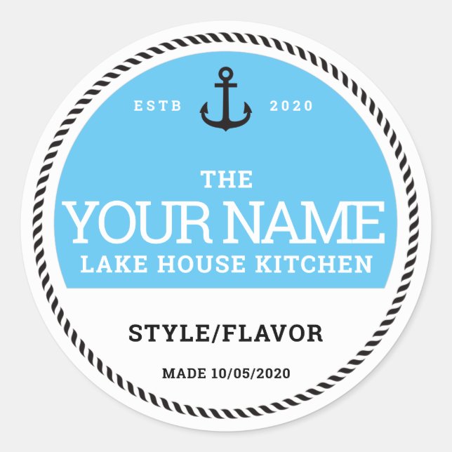 Personalized Canning Labels - Add your own words (Front)