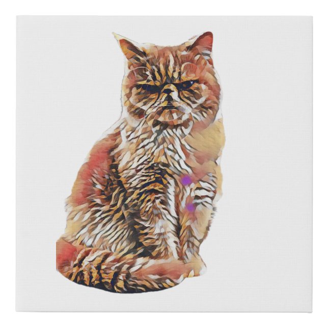 Personalized Canvas Print From Photo of Your Pet (Front)