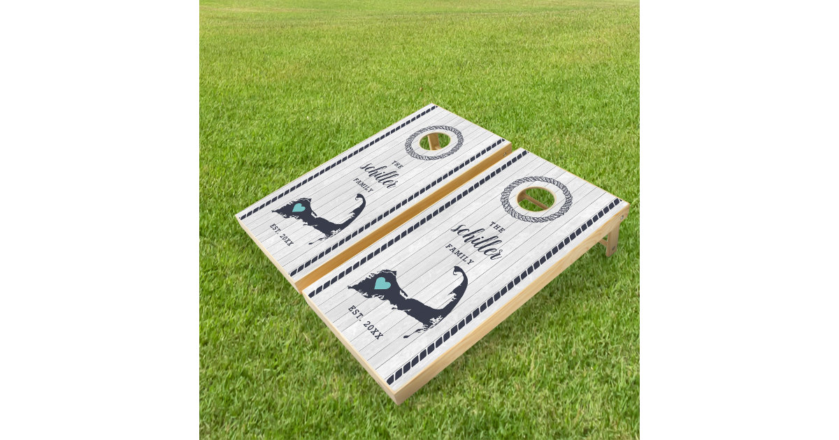 Maine Distressed Cornhole Boards –