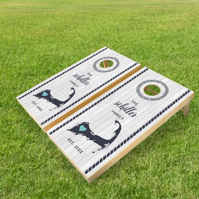 Personalized Cape Cod Family Name Cornhole Set (Creator Uploaded)