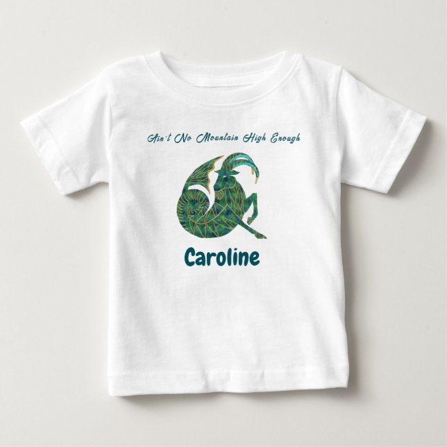 Personalized Capricorn Zodiac Impressionist Toddle Baby T-Shirt (Front)