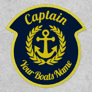 Personalized captain and boat patch