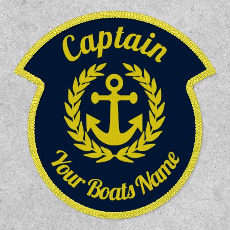 Personalized Captain And Boat Patch