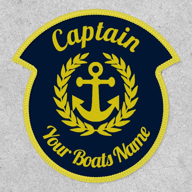 Personalized captain and boat patch (Front)