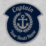Personalized Captain And Boat Patch at Zazzle