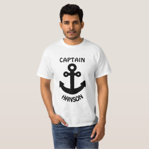 Personalized Captain Black Anchor T-Shirt