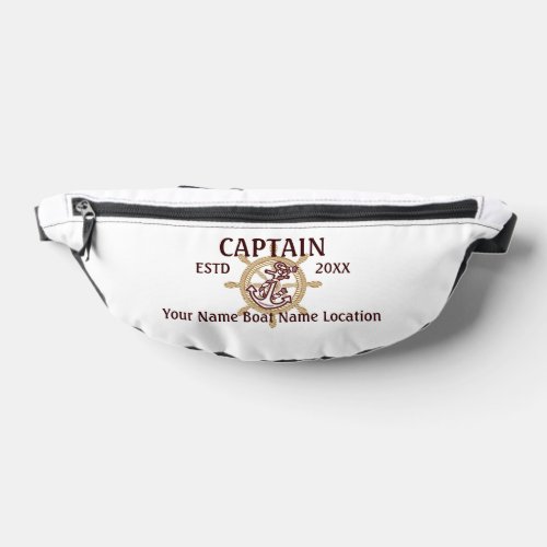 Personalized Captain First Mate Crew or Skipper Fanny Pack