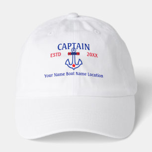 Personalized Captain First Mate Crew or Skipper Hat