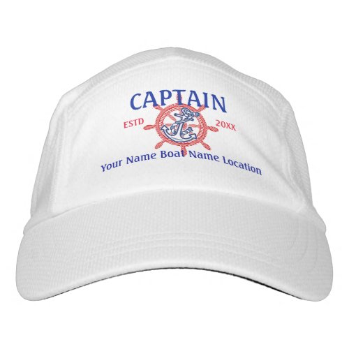 Personalized Captain First Mate Crew or Skipper Hat