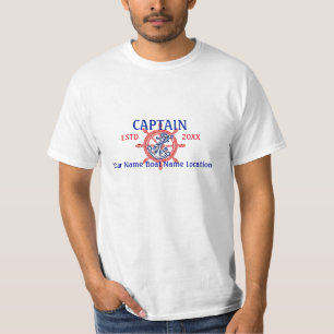 Personalized Captain First Mate Crew or Skipper T-Shirt