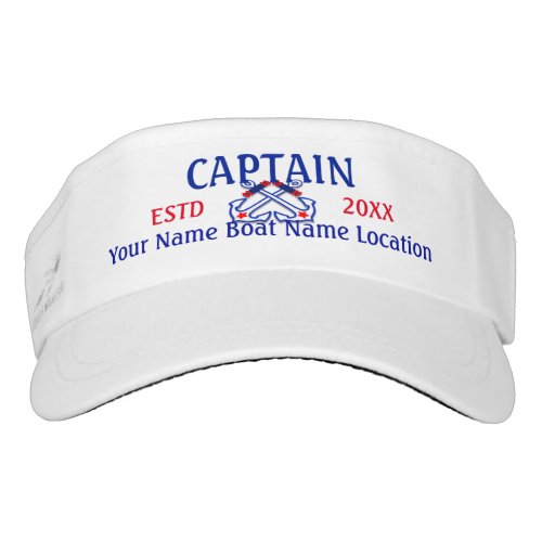 Personalized Captain First Mate Crew or Skipper Visor