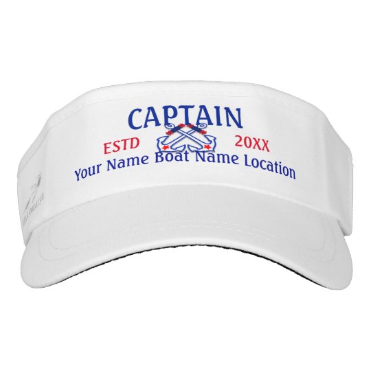 Personalized Captain First Mate Crew or Skipper Visor