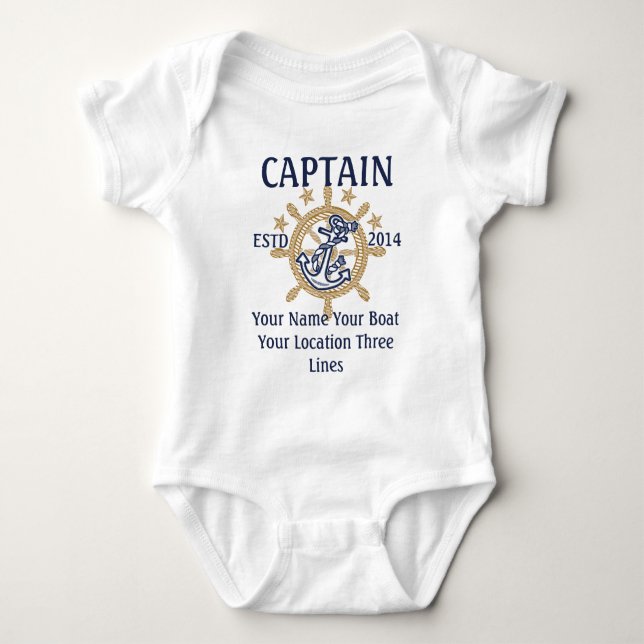 Personalized Captain First Mate Skipper Crew Sweatshirt (Front)