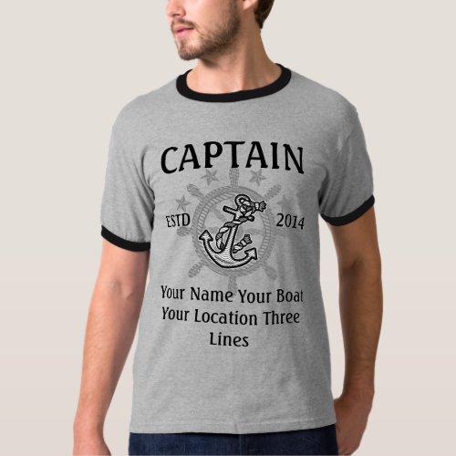 Personalized Captain First Mate Skipper Crew T_Shirt