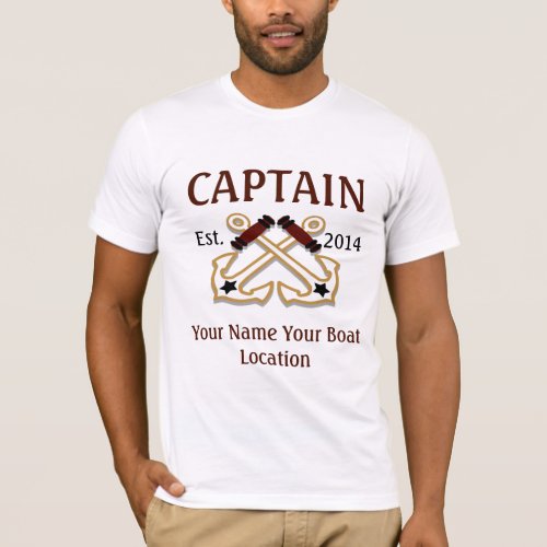 Personalized Captain First Mate Skipper Gear T_Shirt