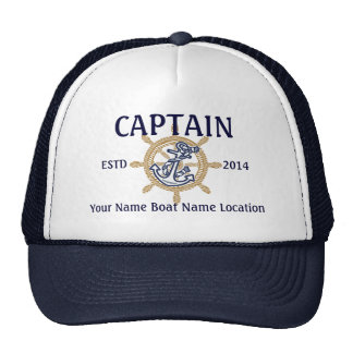 Personalized Captain First Mate Skipper Your Hat