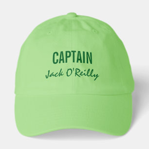Personalized Captain Forest Green Hat