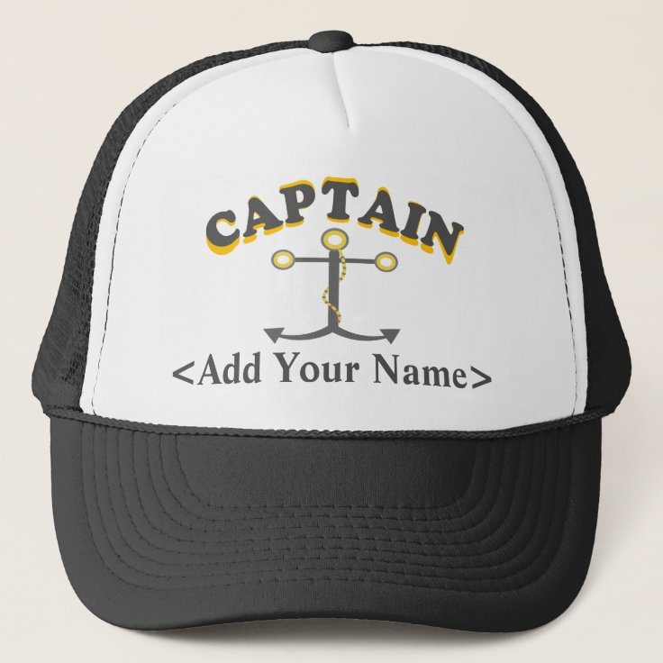 Personalized Captain Hat | Zazzle