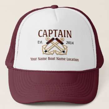 Personalized Captain Hat Year Name Location by CaptainShoppe at Zazzle