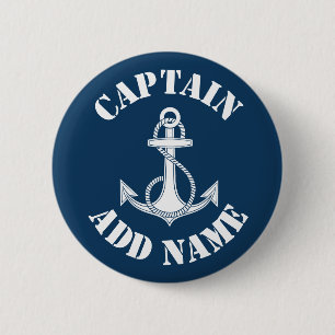Personalized captain name anchor button