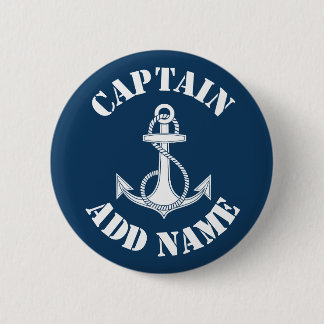 Personalized captain name anchor button
