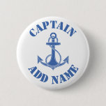 Personalized captain name anchor button