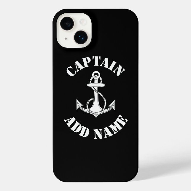 Personalized captain name boat iPhone case (Back)