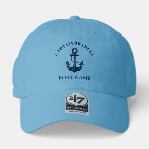 Personalized Captain Name & Boat Nautical 47 Brand Hat