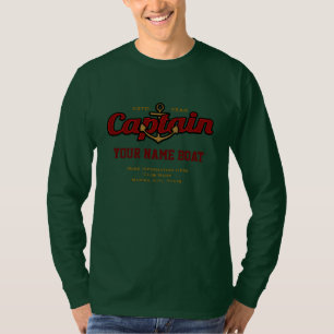 Personalized Captain Name Boat Year and More T-Shirt